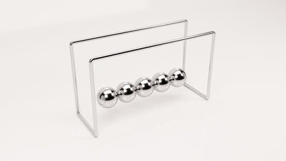 Newton's Cradle: Elegant Steel Minimalist Design. Office/Home Desk Decor (Newton Balls)