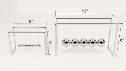 Newton's Cradle: Elegant Steel Minimalist Design. Office/Home Desk Decor (Newton Balls)