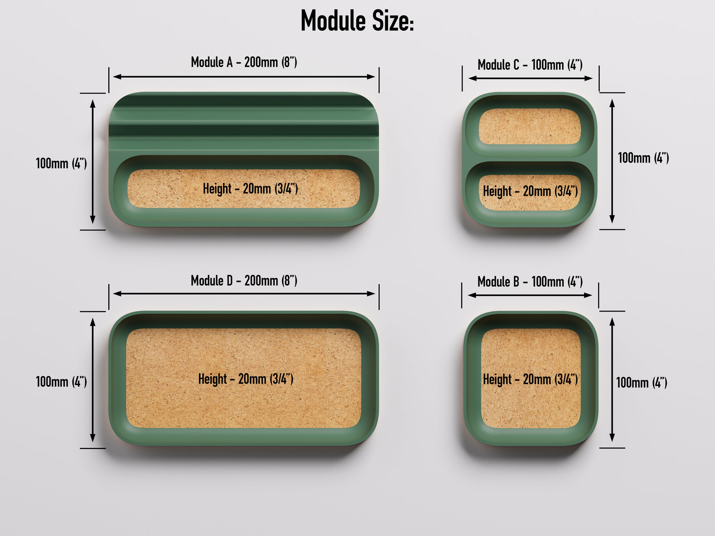 Modular Tray - Desk Organizer