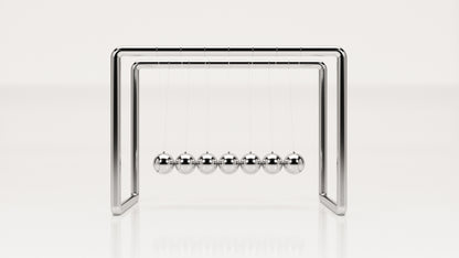 Newton's Cradle: Elegant Steel Minimalist Design. Office/Home Desk Decor (Newton Balls)