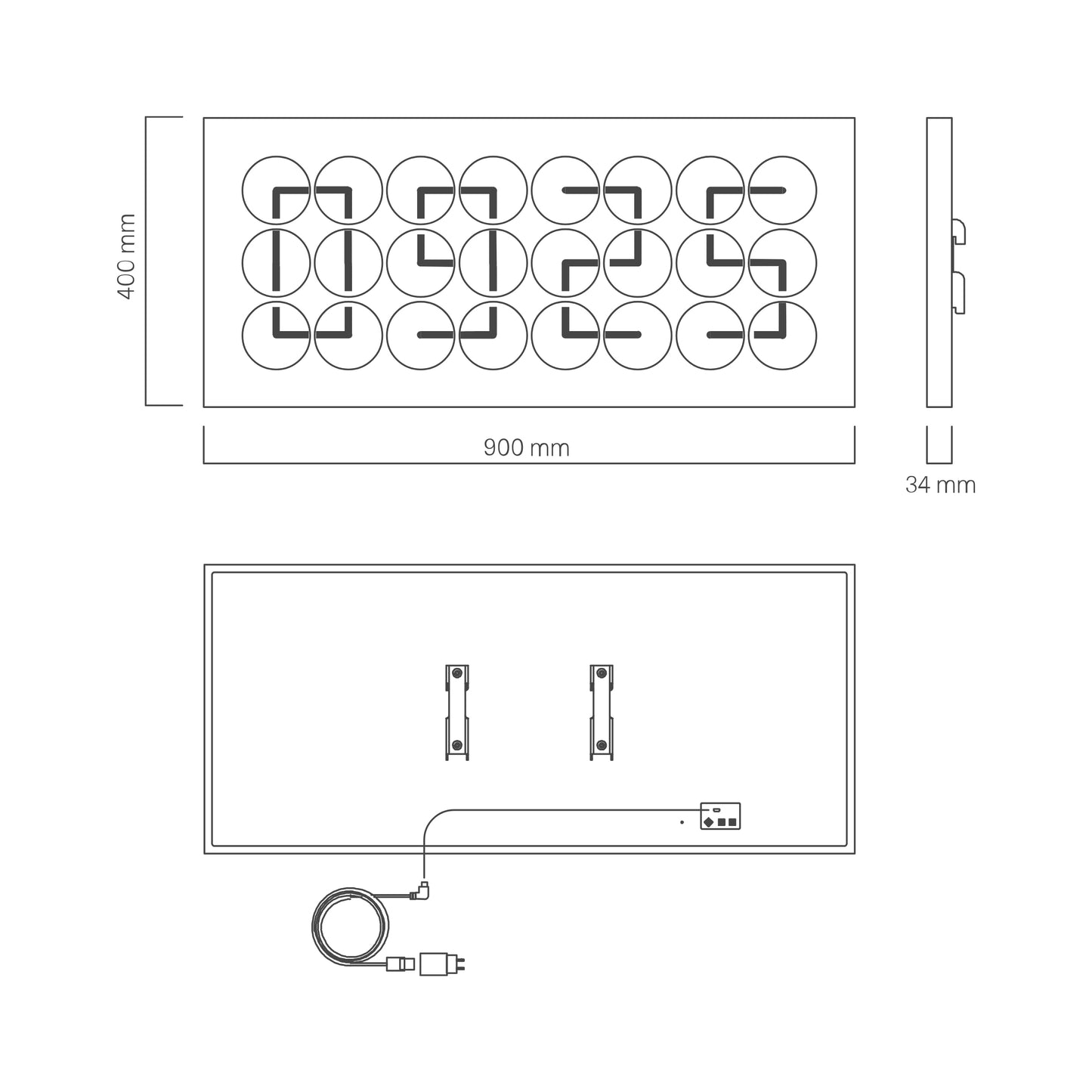 Wall Clock 24 - designed mechanical art