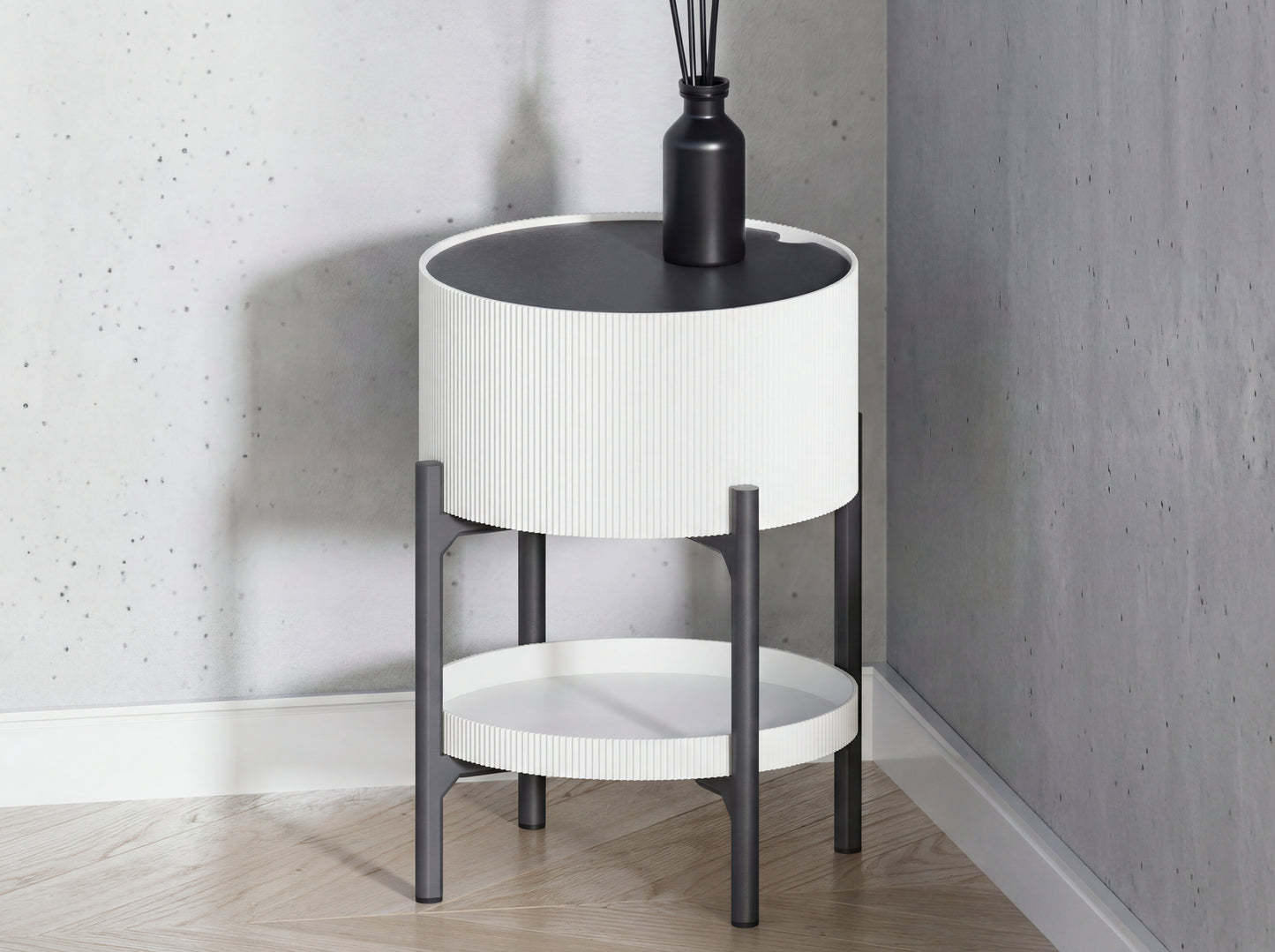 Side Table Multi-Level with Storage Space