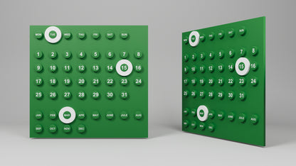 Wall Calendar Wooden Retro Design