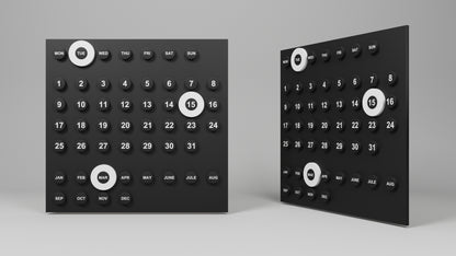 Wall Calendar Wooden Retro Design