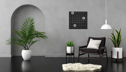 Wall Calendar Wooden Retro Design