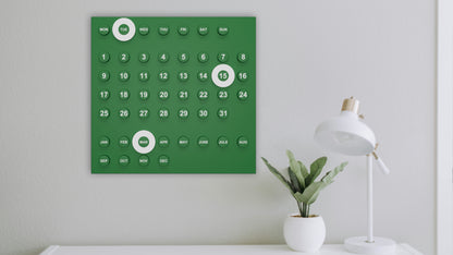 Wall Calendar Wooden Retro Design