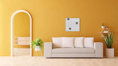 Wall Calendar Wooden Retro Design